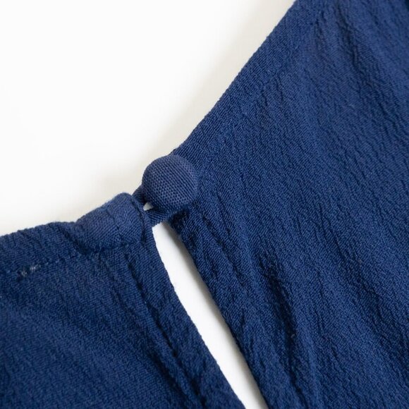 ✨ Aritzia Wilfred Illana Wide Leg Jumpsuit Classic Navy Lightweight - Picture 12 of 15